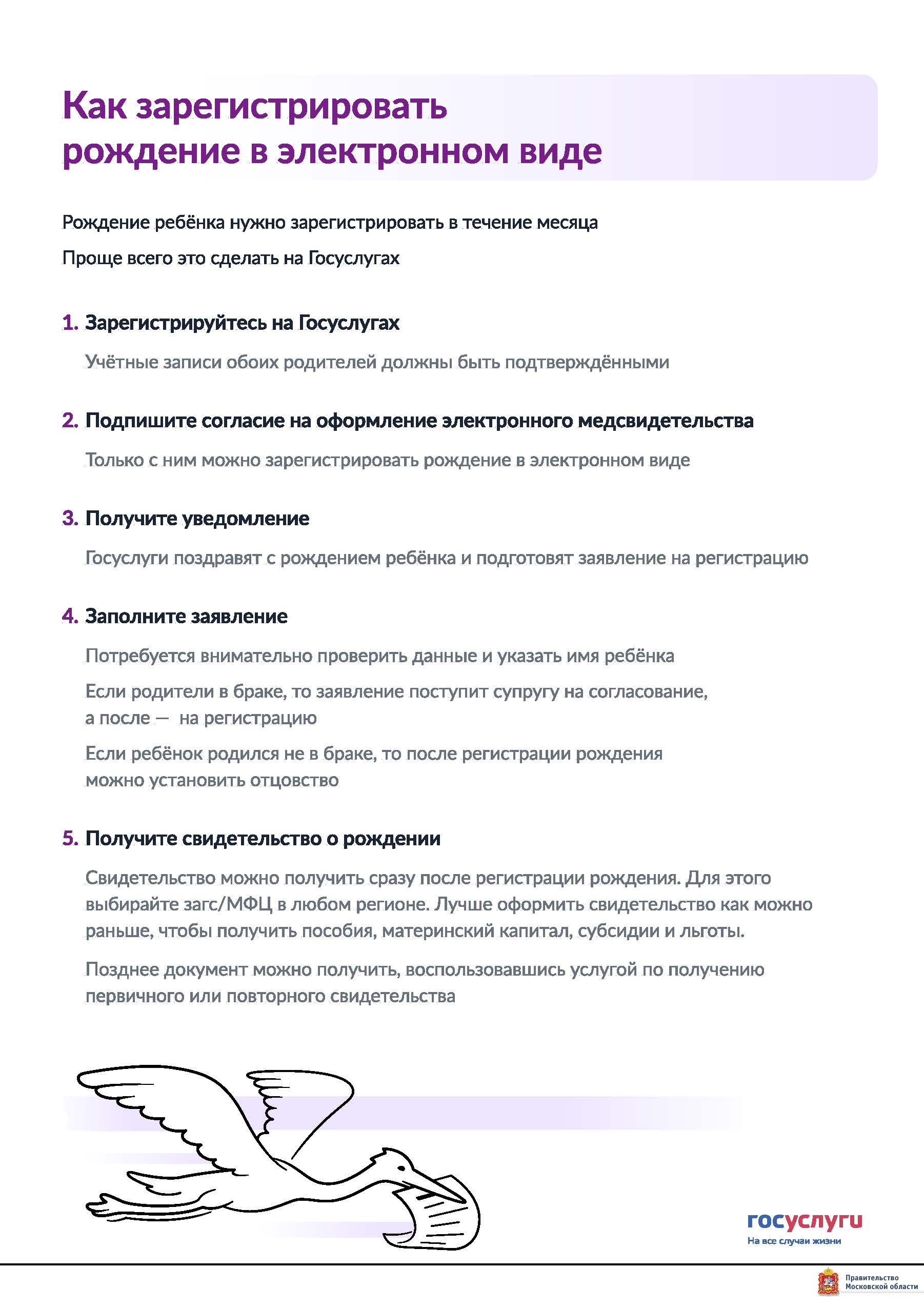 Как зарегистрировать рождение в электронном виде - ГБУЗ МО «Серпуховский  родильный дом»